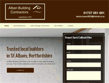 Tablet Screenshot of albanbuildingcontractors.co.uk